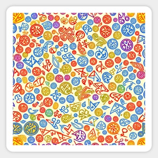 Abstract Symbol Colorful Sticker